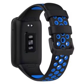 Силиконовый ремешок Primo Perfor Classic для фитнес браслета Xiaomi Smart Band 7 Pro - Black-Blue