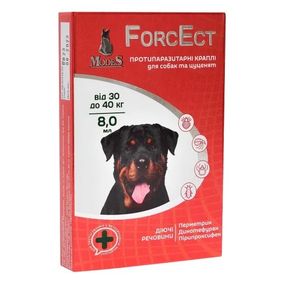 Протипаразитарні краплі для собак вагою 30-40 кг ModeS ForcEct, 3 піп