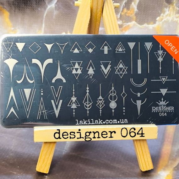 Пластина 064 для стемпінгу Designer Professional (12х6см)