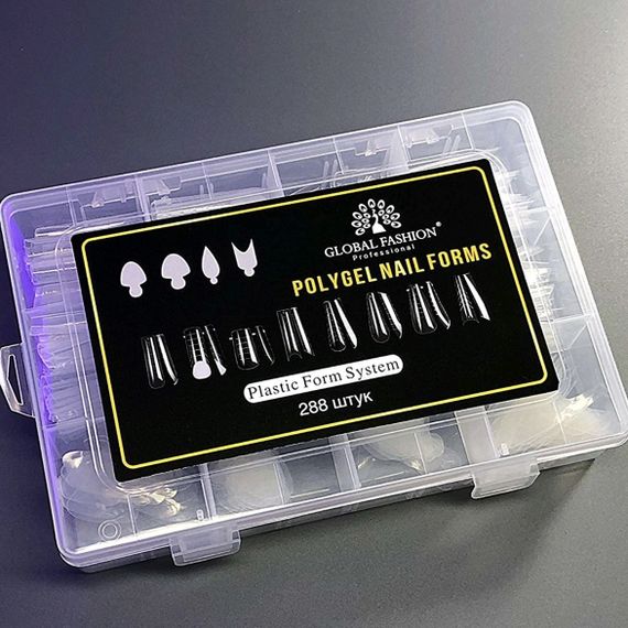 Микс верхних форм Global Fashion (8 видов,192шт) + молды (4 вида 96шт) в боксе