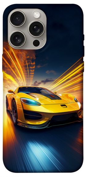 Чохол з картинкою Yellow Porsche для Apple iPhone 15 Pro Max (6.7")