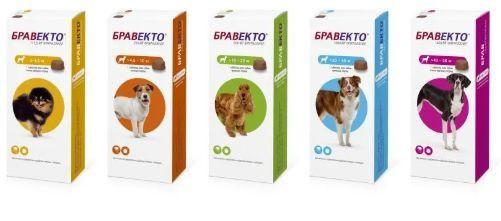 Жевательная таблетка для животных Bravecto (Бравекто) от блох и клещей 40-56кг | Зображення 1