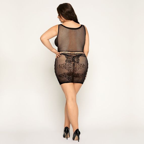 Сукня-сітка з метеликами Size Plus Black | Зображення 1