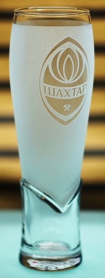 Пивний келих крафтовий 440 мл ФК Шахтар Донецьк з гравіюванням подарунок для фаната футбольна кружка матовий | Зображення 1