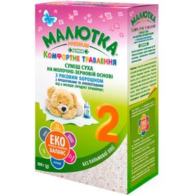 Детская смесь Малютка Хорол Premium с рисовой мукой с 6 месяцев 300 г (4820199500541)