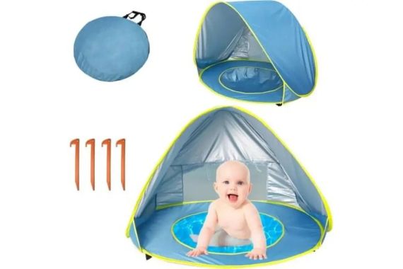 Палатка детская с бассейном автоматическая WM-BABY POOL | Зображення 1