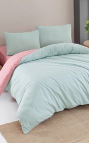 Постельное белье Charlotte Colorpool Ranforse 200х220 см Pudra-Su Yesili