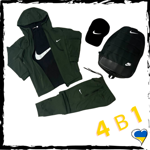 Комплект спортивний Nike, Найк. Костюм+футболка+кепка+рюкзак. Спортивний костюм | Зображення 3