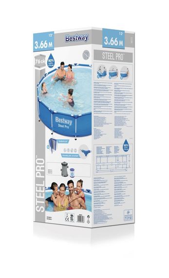 Бассейн каркасный Bestway 56681 с насосом и фильтром 366х76 | Зображення 2