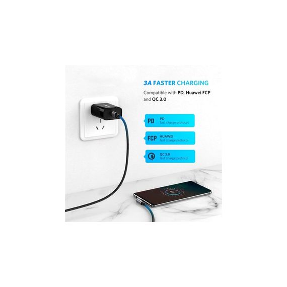 Дата кабель USB-C to USB-C 2.0m 60W US255 Black Gray Ugreen (50125) | Зображення 1