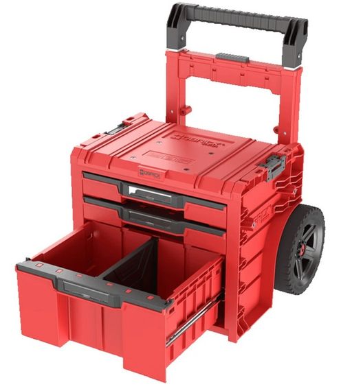 Ящик для інструментів на колесах, 20", 520x440x660, SYSTEM PRO Cart Plus Drawer 3 Red, SKRWQCP2PD3CZEPG001, QBRICK | Зображення 3