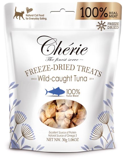 Ласощі для котів з тунцем Cherie Freeze-Dried Treats Wild-caught Tuna, 30 гр