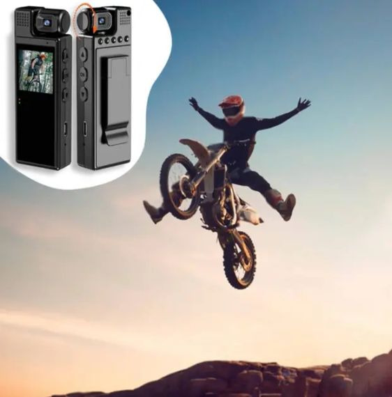 Видеокамера нагрудная Wi-Fi аккумуляторная боди камера с дисплеем 1.3 дюйма регистратор с фиксацией клипсой UKC L9 | Зображення 5