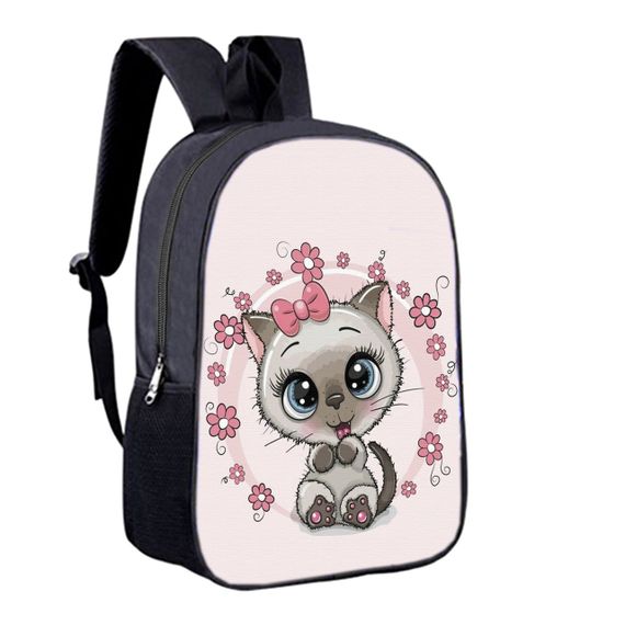 Рюкзак дитячий з котом 34х27 см, ранець міський з котиком для хлопчика, дівчинки (00491)