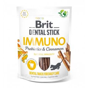 Стоматологические палочки Brit Dental Stick Immuno для собак - с пробиотиками и корицей, 7 шт/уп