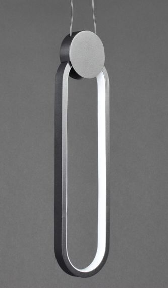 Люстра світлодіодна підвісна LED світильник для квартири на стелю лед 27134 Чорний 45-200х10х10 см. | Зображення 3