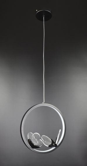 Люстра світлодіодна підвісна LED світильник для квартири на стелю лед 26472 Чорний 35-200х25х10 см.