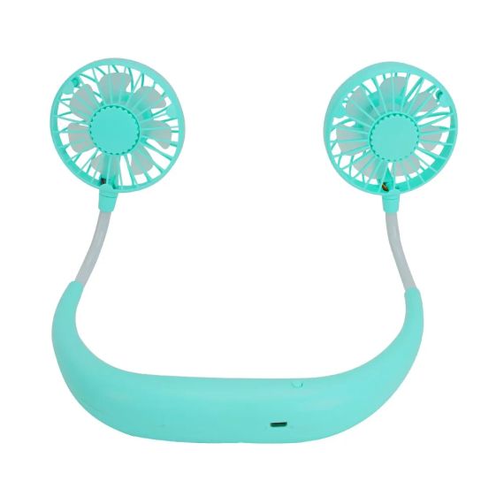 Вентилятор на шею портативный с аккумулятором Neck Fan Голубой Sport Fan31 | Зображення 3