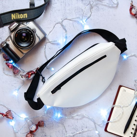 Сумка на пояс бананка Sambag Marina MSG біла 24 х 15 х 8 см (85151008) | Зображення 2