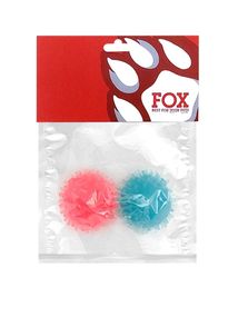 Набір іграшок для собак ТМ "FOX" "М'ячі з шипами" червоний+синій, 4 см (з запахом ванілі)