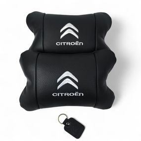 Набор кожаных подушек Citroën из натуральной итальянской кожи + фирменный брелок в подарок