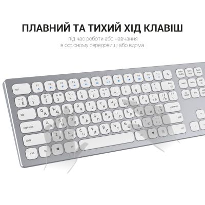 Клавиатура OfficePro SK1550 Wireless White (SK1550W) | Зображення 2