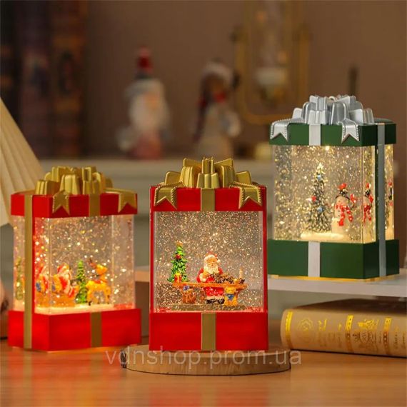 Декоративный светильник с эффектом снегопада, подсветкой и музыкой, Снеговик 803 | Зображення 4