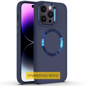 TPU чохол Bonbon Metal Style with MagSafe для Apple iPhone 14 Plus (6.7") Синій/Cosmos blue