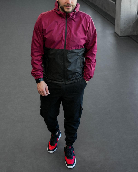 Ветровка Фэнтези бордово-черный S | Зображення 1