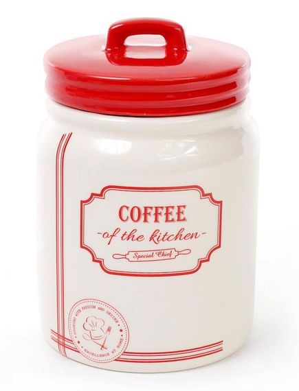 Банка керамічна Red&Blue COFFEE 900мл, червона