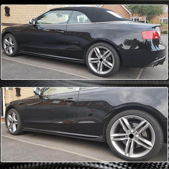 Бокові пороги (Купе/кабріолет, Карбон) для Ауди A5 2007-2015 рр | Зображення 2