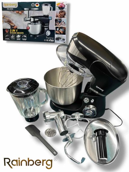 Кухонний комбайн 3 в 1 Rainberg RB-8088 B 2200 Вт