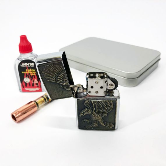 Запальничка бензин N9, Стильна запальничка в подарунок подарункова сувенірна XC-85 | Зображення 4