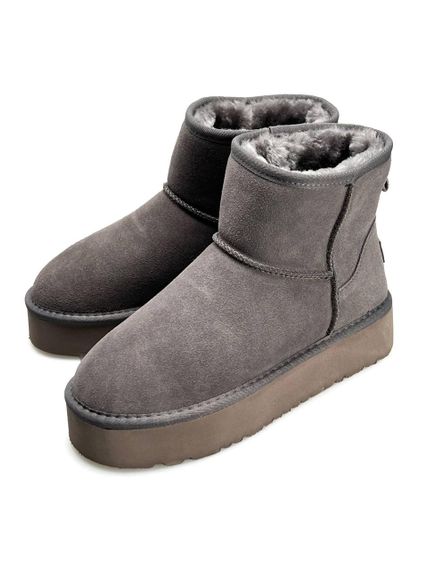 Угги UGG Classic Mini Platform Grey Fur | Зображення 3