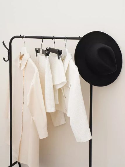 Вішалка для одягу з полицями для взуття Clothes Rack Up / Металева підлогова стійка 170×60×26 см | Зображення 2