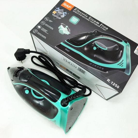 Парова праска для прасування одягу RAF R.1250 2200 Вт, Праски керамічні для дому, Хороші праски SM-60 | Зображення 9