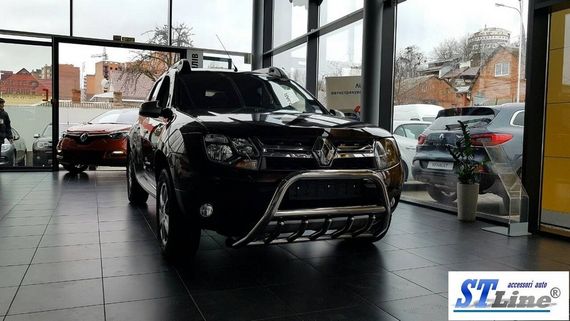 Кенгурятник без надписи WT003 (нерж.) для Dacia Duster 2008-2018 гг | Зображення 1