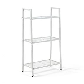 Стелаж-етажерка триярусний з металу 60х33х110см Білий SW-00002103
