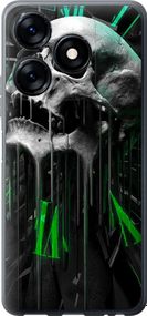 Чехол на Tecno Spark 10C Череп-часы "4100u-3116-17620"