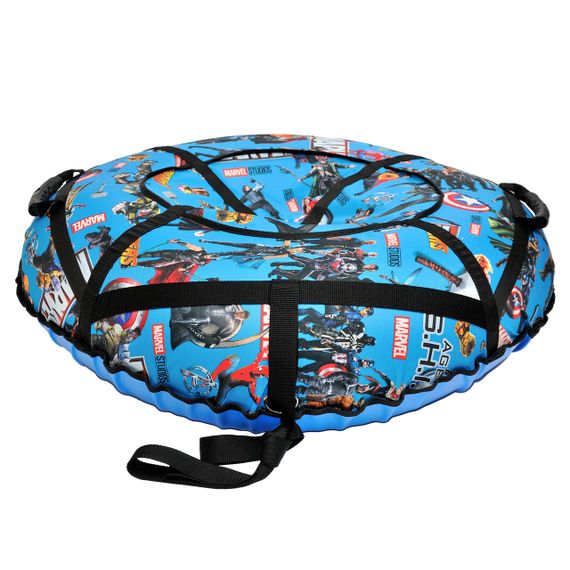 Надувні санчата тюбінг 100 см "Марвел синій" (Оксфорд, ПВХ) санки ватрушка | Зображення 3