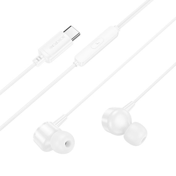 Наушники Borofone BM94 Sonar universal (Type-C/1.2m) White | Зображення 2