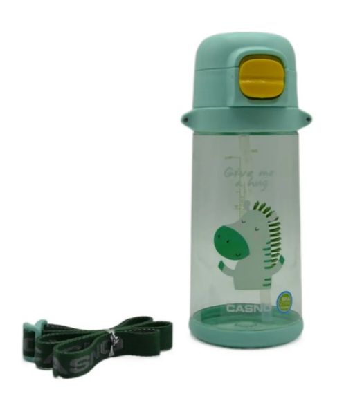 Пляшка для води Casno 690 мл KXN-1219 Зелена (Зебра) з соломинкою TRITAN (KXN-1219_Green) | Зображення 4