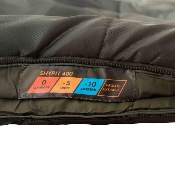 Спальний мішок Tramp Shypit 400 ковдра з капюш правий olive 220/80, спальник туристичний для походу і риболовлі | Зображення 3