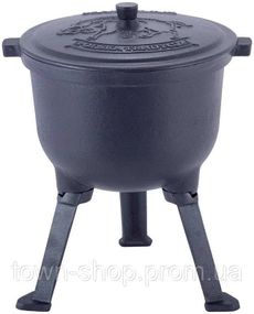Казан чугунный Kamille Camping 10л эмалированный, на ножках KM-4802M