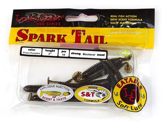 Виброхвосты съедоб. искусст. LJ Лаки Джон Pro Series Spark Tail 2,0in /PA03 10 шт в упаковке. | Зображення 1