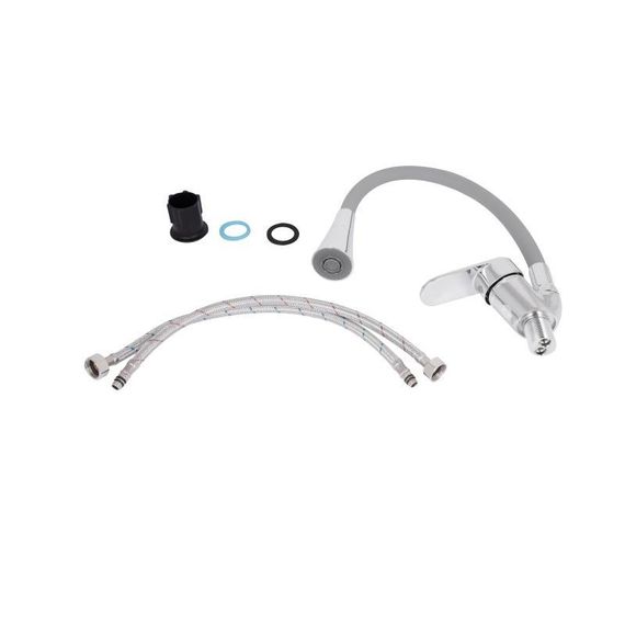 Смеситель для кухни Lidz Tani 008F3 с гибким изливом (k40) LDTAN008F3GCR39507 Chrome/Grey | Зображення 7