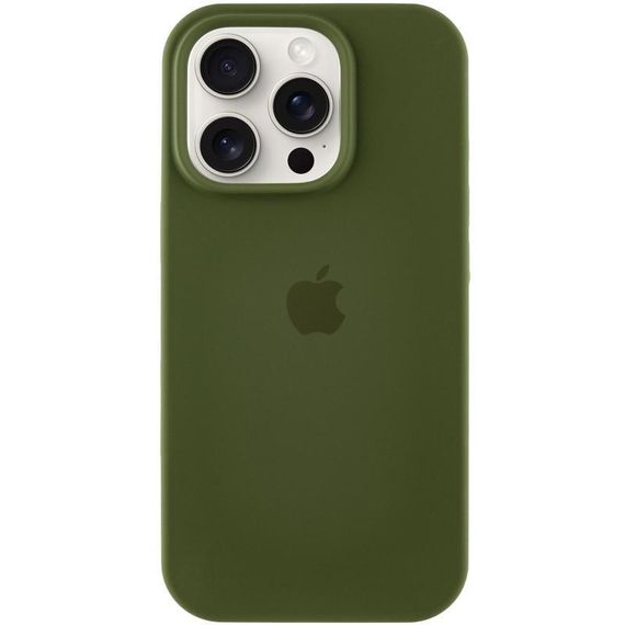 Чехол Silicone Case Full Protective (AA) для Apple iPhone 14 Pro (6.1") Зеленый / Dark Olive