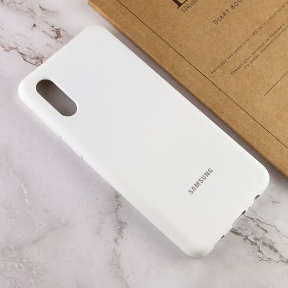 Чохол Silicone Cover Full Protective (AA) для Samsung Galaxy A02 Білий / White | Зображення 5