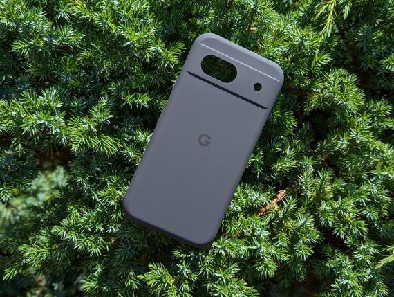 Чохол Гугл Піксель 8А з логотипом софт тач сірий Google Pixel 8A Протиударний