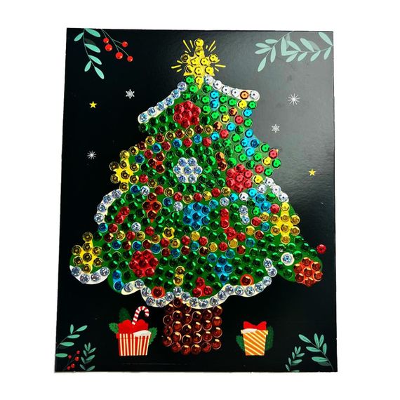 Набор для творчества мозаика из пайеток "Елка" НТ-37-01 | Зображення 1